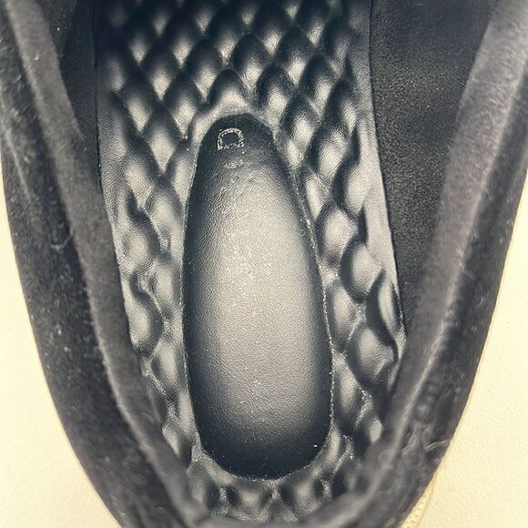 Pre-Loved Karl Lagerfeld Men US 8 Black Textile Leather Shoes Comfort Sneakers  - Picture 10 of 13